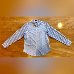 Ralph Lauren Women’s Blue and White Striped Shirt